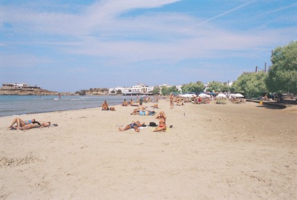 Agios Georgios sandy beach close to Naxos Town