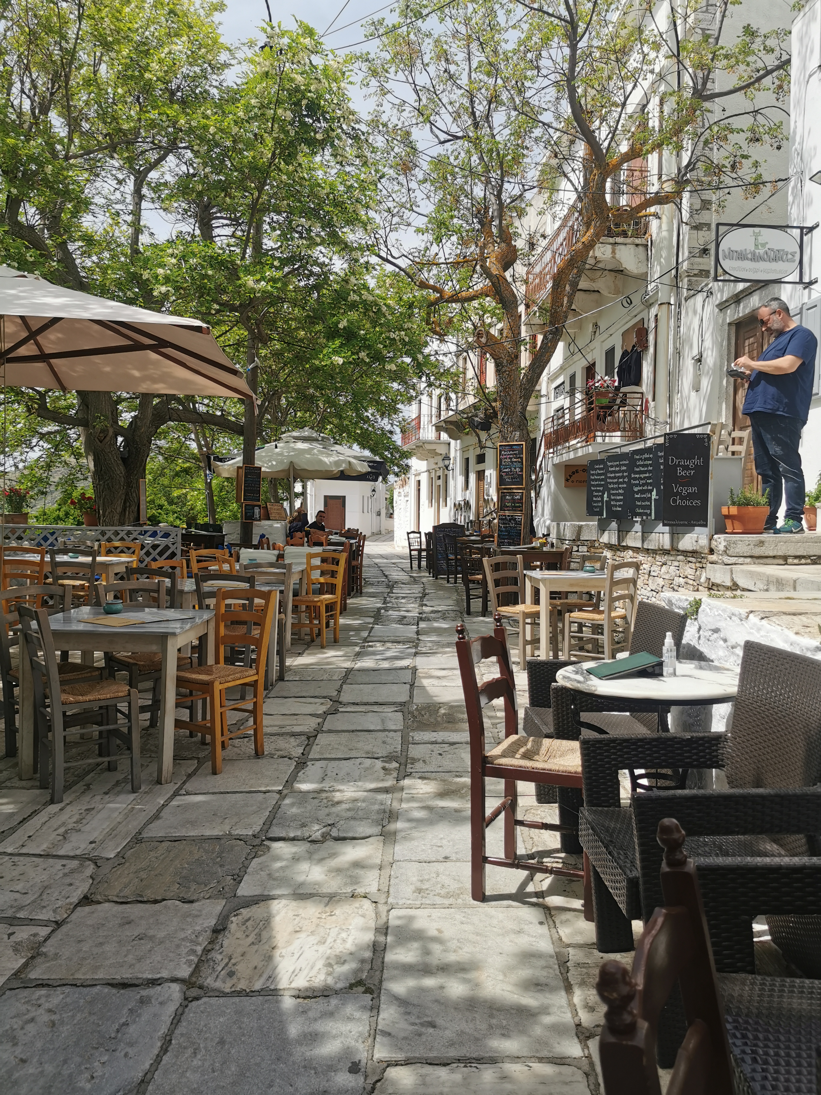 View of Apeiranthos village in Naxos Greece