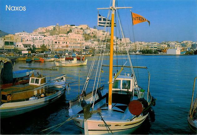 Traditional boats in Naxos harbour