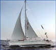 Sailing yacht in Naxos
