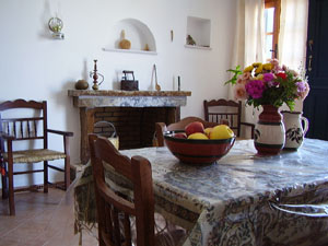 Traditional villa living room in Naxos