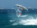 Windsurfer jumping in Naxos sea